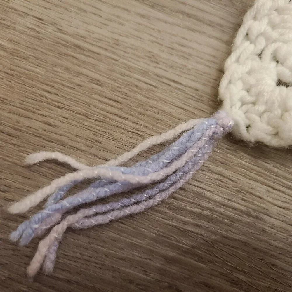 Crochet‎ Baby White Blanket Nursery Afghan Blanket Throw Couch 40 x 40 Handmade